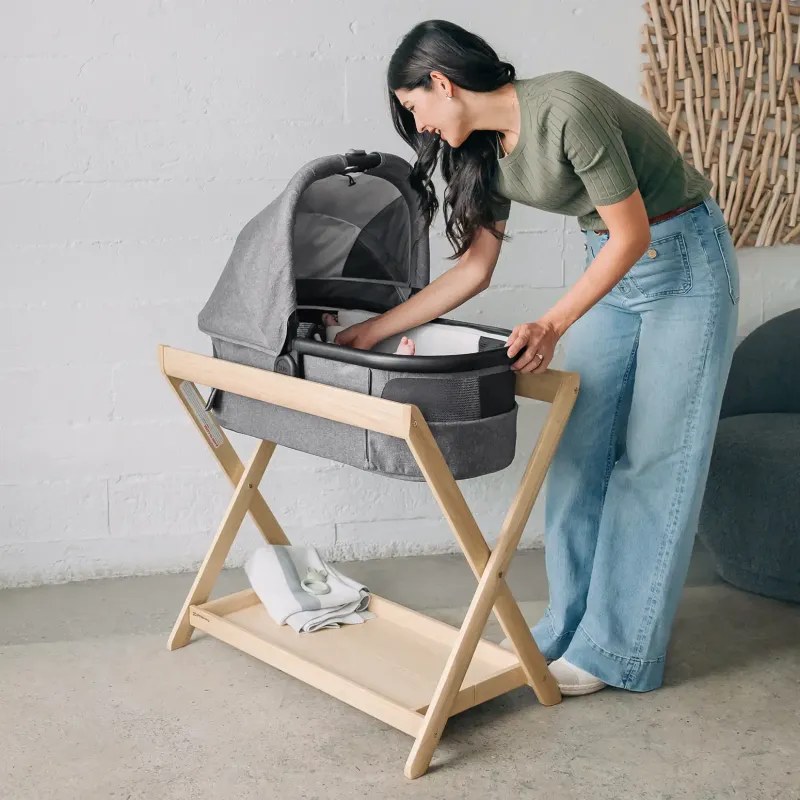 Bassinet Stand & Hamper Insert Bundle Grey