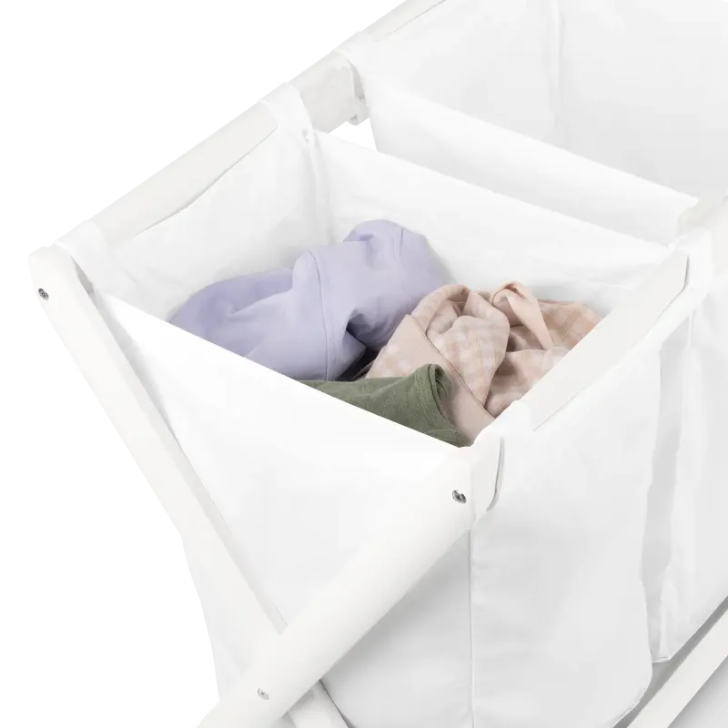 Bassinet Stand & Hamper Insert Bundle White
